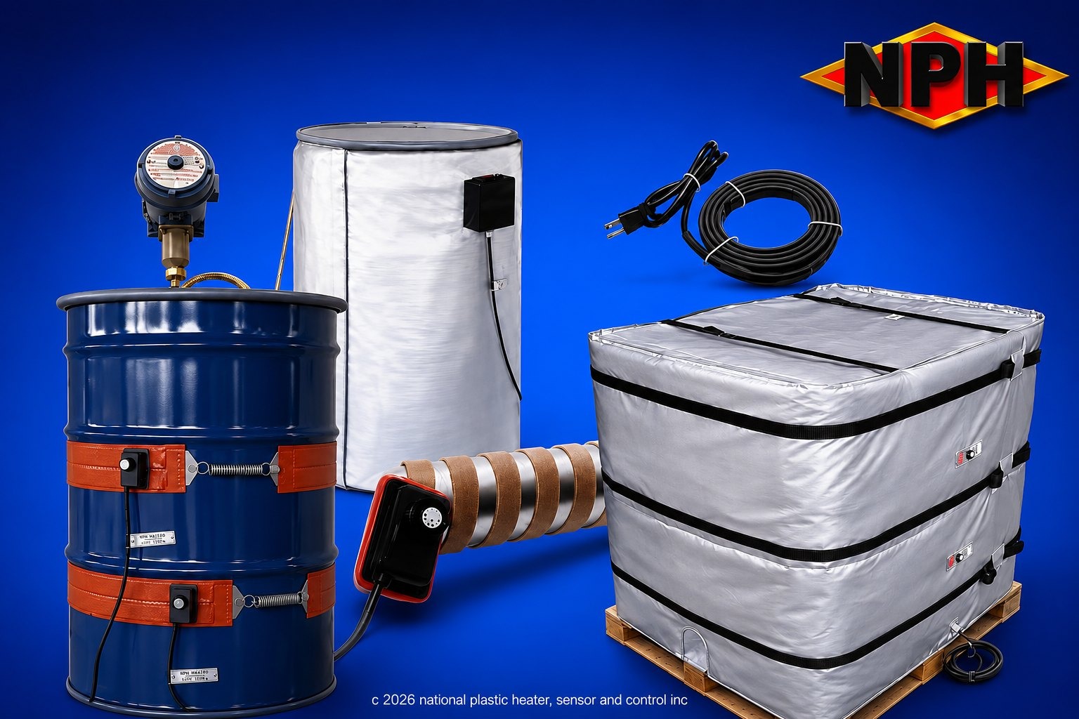 Tote Heaters-Sil. Drum Heaters and Flexible Heat Tapes